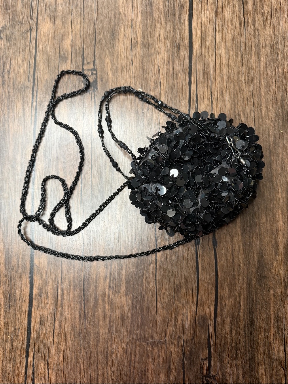 Mini Black Sequin Crossbody Bag or hand bag